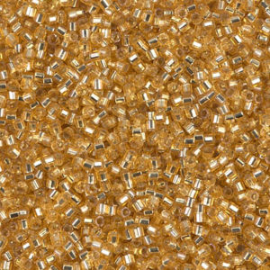 Miyuki Delica 11/0 Cut Silver Lined Gold Seed Bead