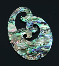 Swirl design abalone shell pendant