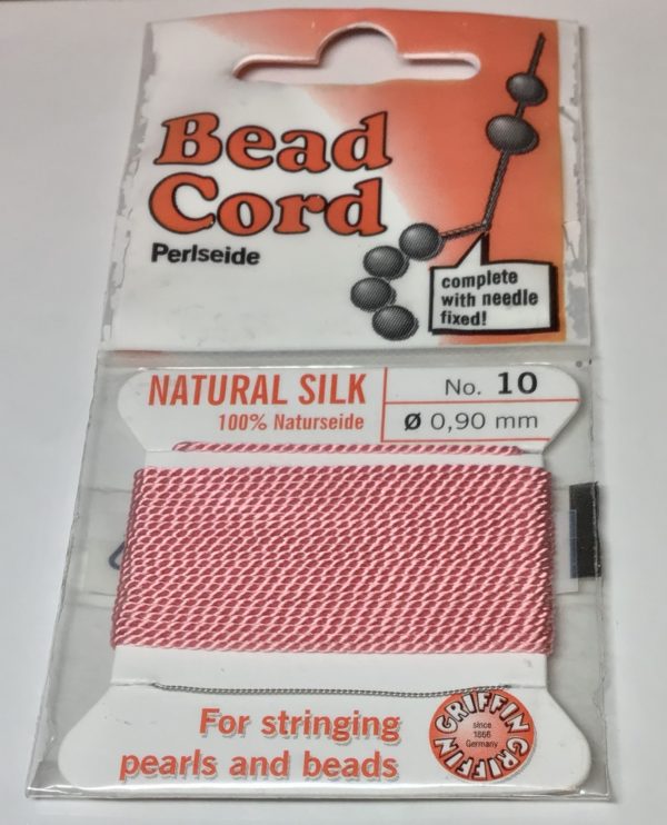 Griffin Silk Bead Cord, Dark Pink
