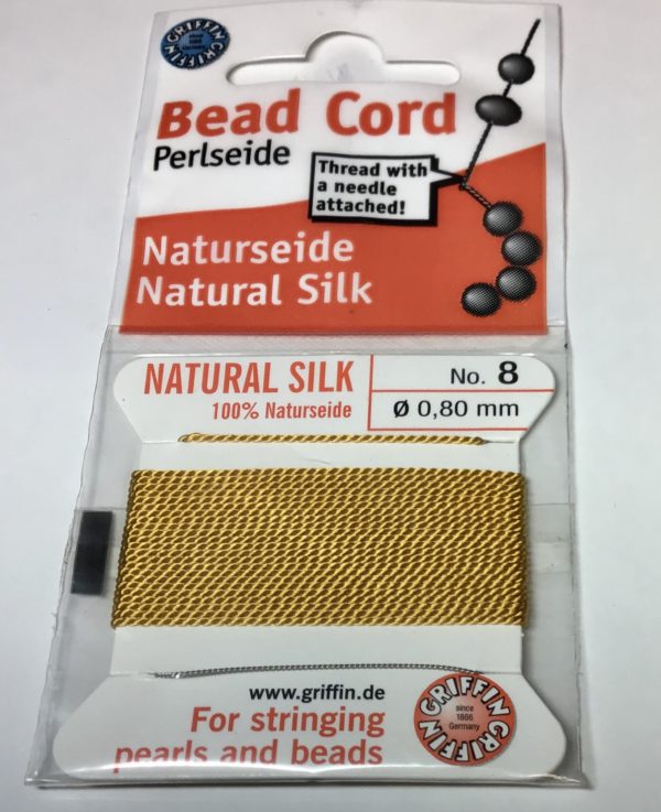 Griffin Silk Bead Cord, Amber