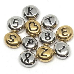 TierraCast Alphabet, Number, and Symbol Beads
